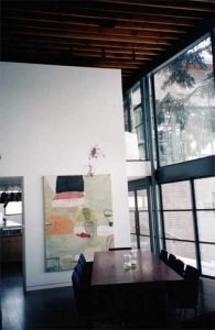 Dining Room with high-end speakers installed in the ceiling and Touchpanel control