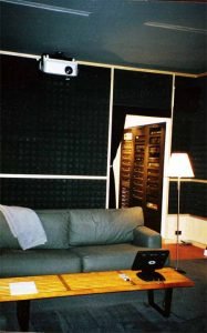 High-End Home Theater with JBL Cinema speakers, acoustical wall treatment and Touchpanel control