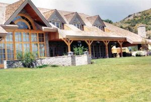 Kitchen Patio with outdoor ceiling speakers installed and Touchpanel control